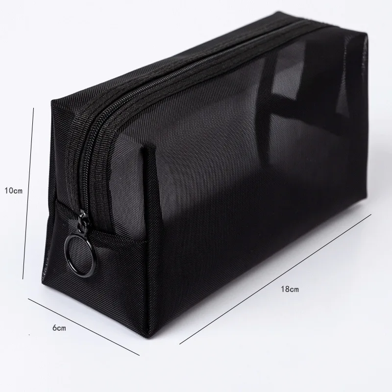 OEM Wholesale Mesh Makeup Bag Cosmetic Wash Bag Zipper Travel Toiletry Storage Pouch Organizer