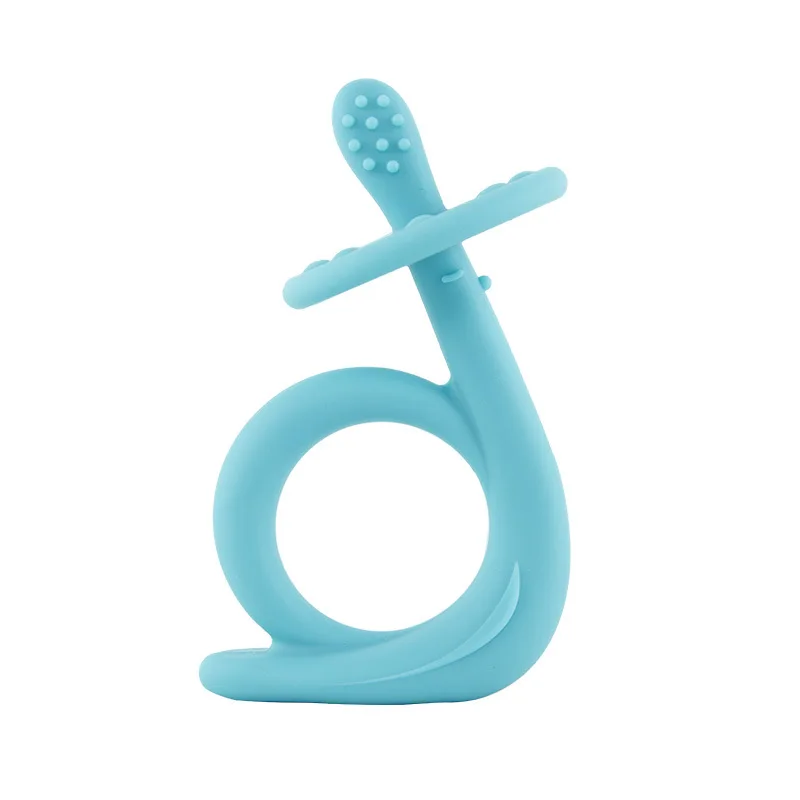 Baby products silicone tooth glue bite lebao bao anti - eating hand molester stick stereo baby snail tooth glue