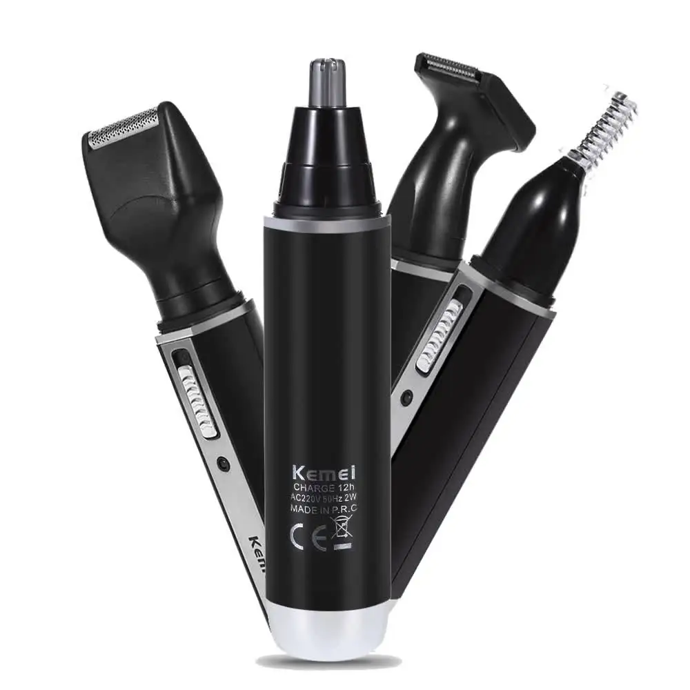 Kemei KM - 6630 4 in 1 Nose Hair Beard Eyebrow Rechargeable Electric Trimmer Electric Nose Trimmer Ear Shaver Hair Clipper