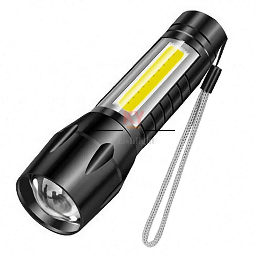 KY Camping Torch Emergency Aluminum Rechargeable Tactical Led Camping Outdoor Torches Flashlights
