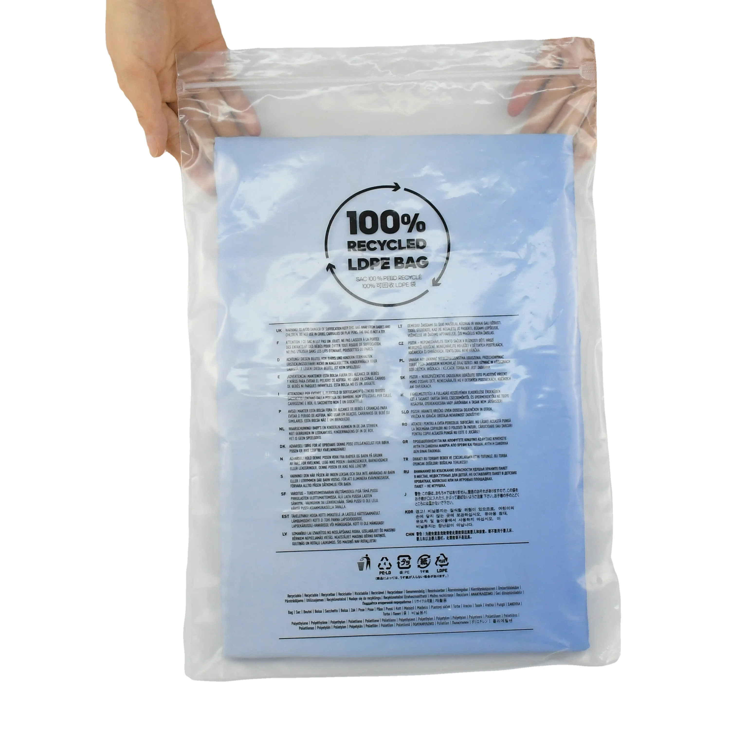 xiahong GRS PE Suffocation Bag 6X9 , 8X10 , 9X12 , 11X14 Clear OPP PE Plastic Self Seal Bags with Suffocation Warning