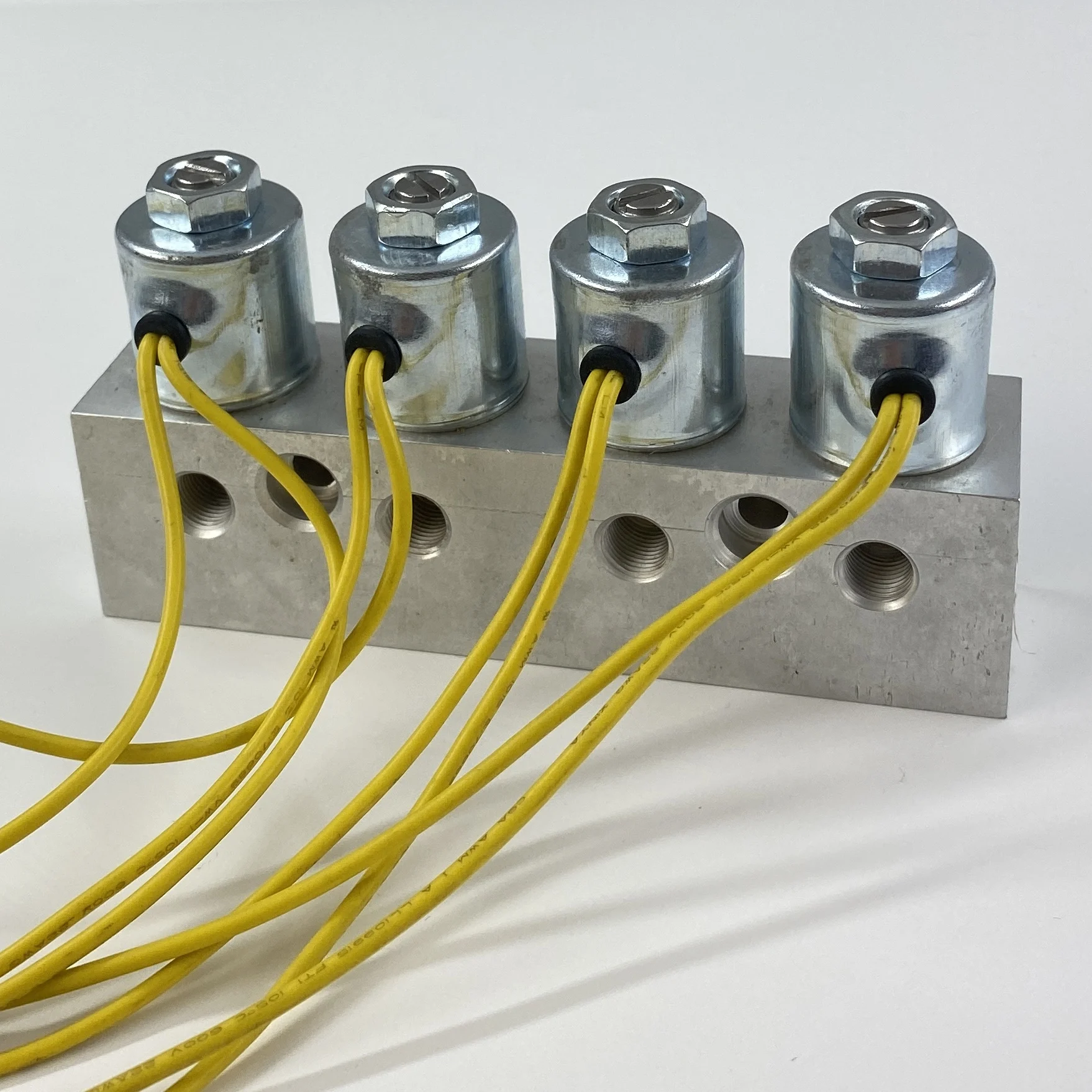 XLJ 4 station  Brass manifold solenoid mute water valve  24V magnetic valve