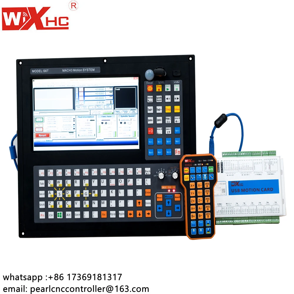 XHC CNC  controller system 3 AXIS industry all-in-one pc Control panel for cnc router 10 inch PC monitor