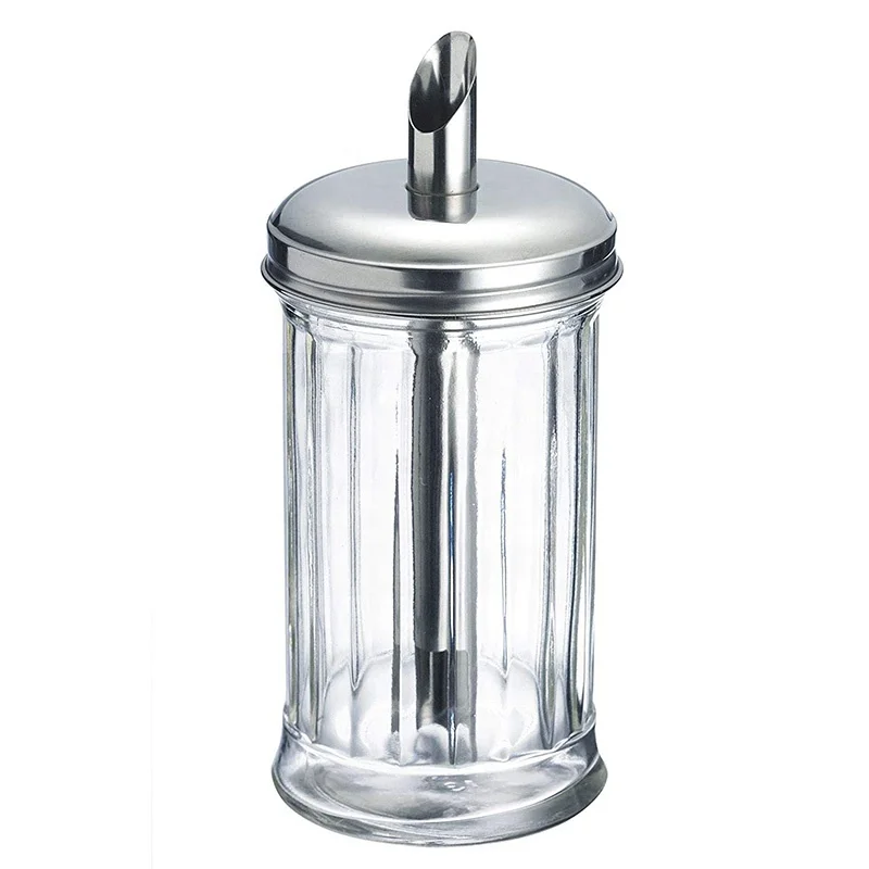 Popular international retro style sugar pouring device sugar machine sugar can with metal cover, suitable for kitchen