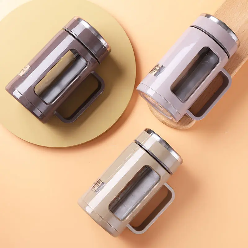 Eco-friendly Glass Cup With Plastic Sleeve And Handle Business Sample Style Heat Resistant 450ml Customized Logo