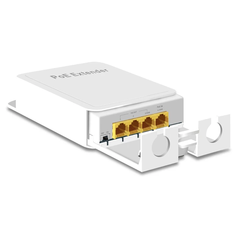 Sunsoont Waterproof IP55 10/100/1000Mbps 1 to 3 PoE Extender with IEEE802.3af/at/bt 48V Outdoor for POE Switch Camera
