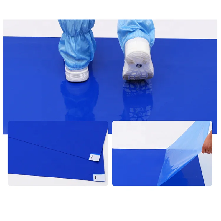 Leenol Disposable Sticky Mat For Clean Room 30 Layers PE Cleanroom door Floor Dust Remove Adhesive sticky matsticky mat