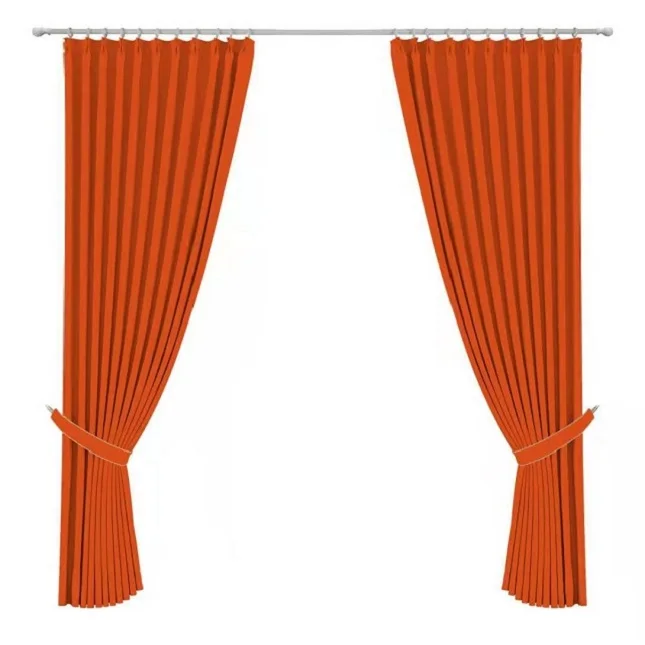 
2021 wholesale upholstery layered orange blackout curtain fabric 