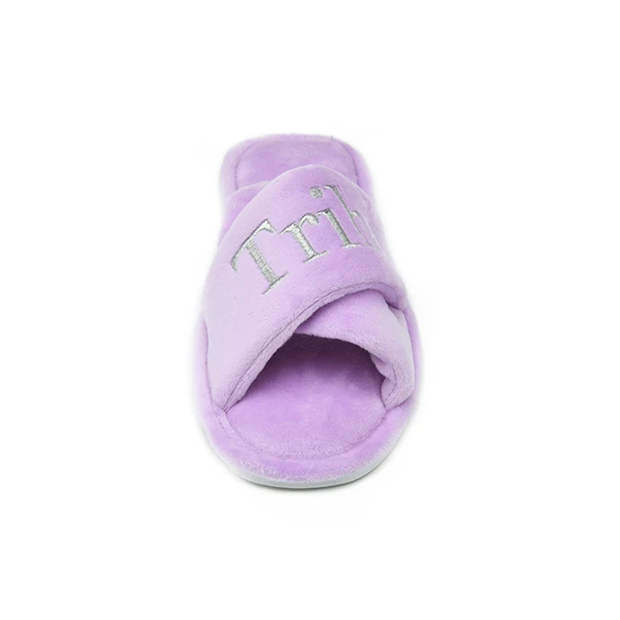 2021 High Quality Customized Wedding Party Bride Cross Strap Slippers Indoor Bedroom Women