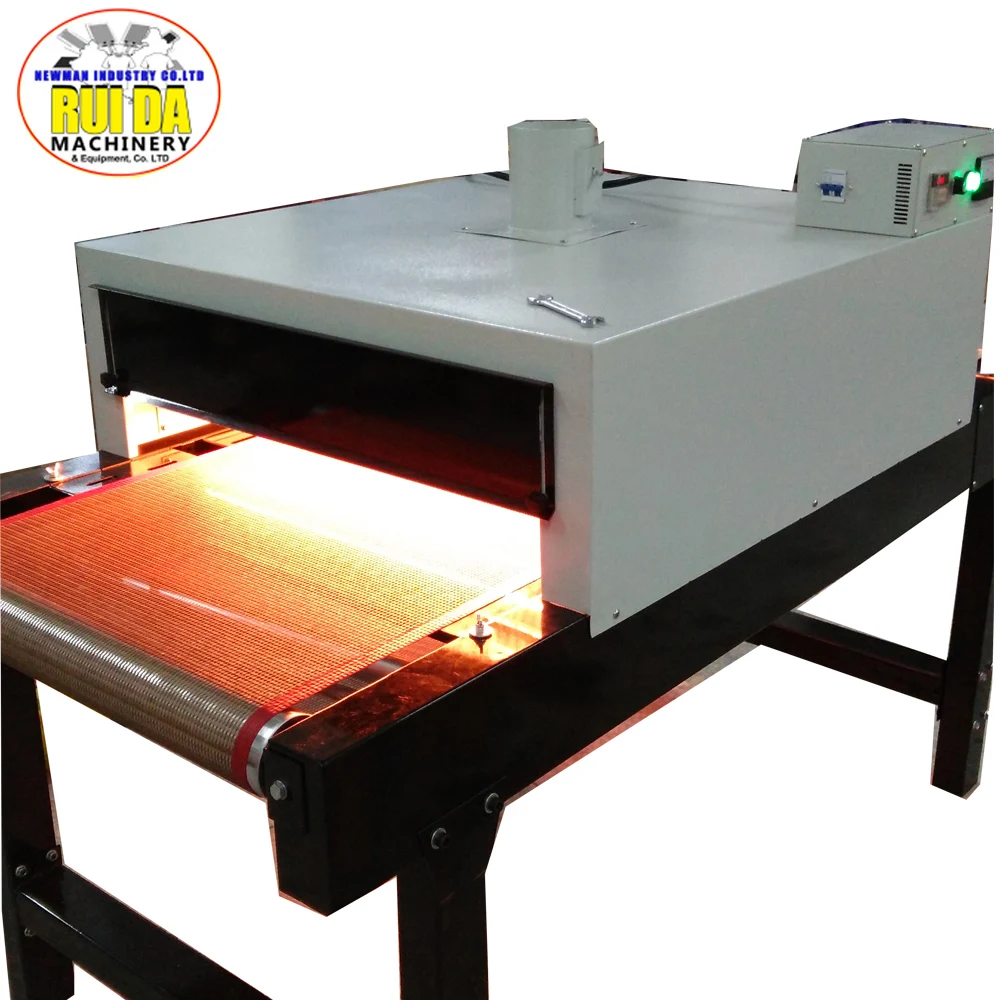 Customized 100X65CM Heating Area After printing device for silk screen printing conveyor belt dryer