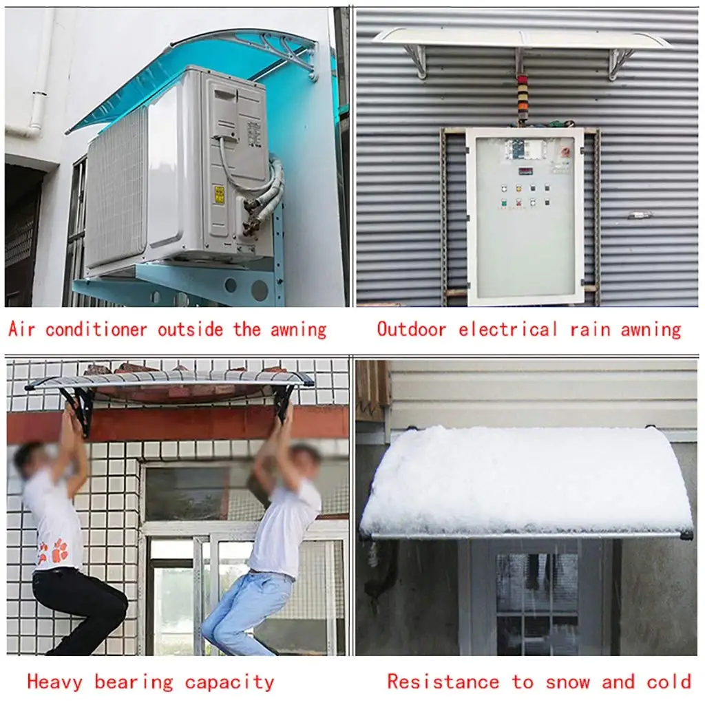 Amas 100*240 см алюминиевый кронштейн навес поликарбонатный передней двери навесы для