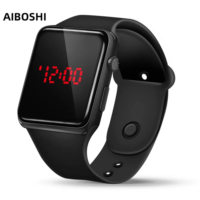 Factory Cheap Casual Fashion Kids Watch Detachable Silicone Strap Wrist Bracelets LED Digital Men Watches Wholesale