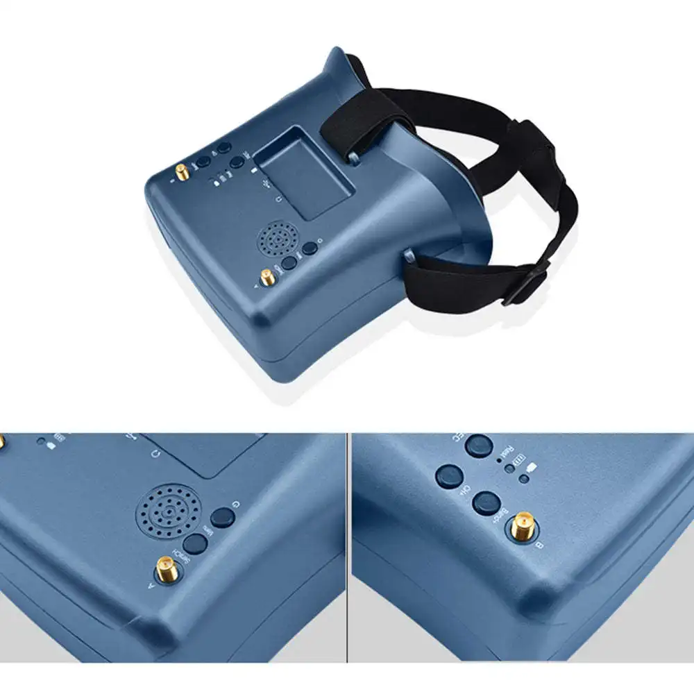 LS-800D FPV Glasses 5.8G 40CH 5inch 4.3inch HD DVR Video Headset Kit for RC Racing Drone Quadcopter Multi-copter Transmission