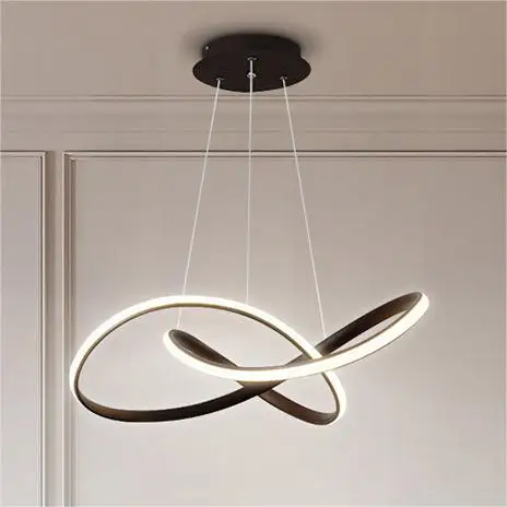Scandinavian creative minimalist lines living room bedroom minimalist restaurant bar modern pendant lamp circle chandeliers