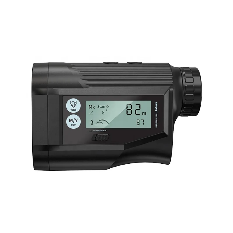 600m new product Nohawk OEM digital touchable screen voice broadcast range finder golf rangefinder