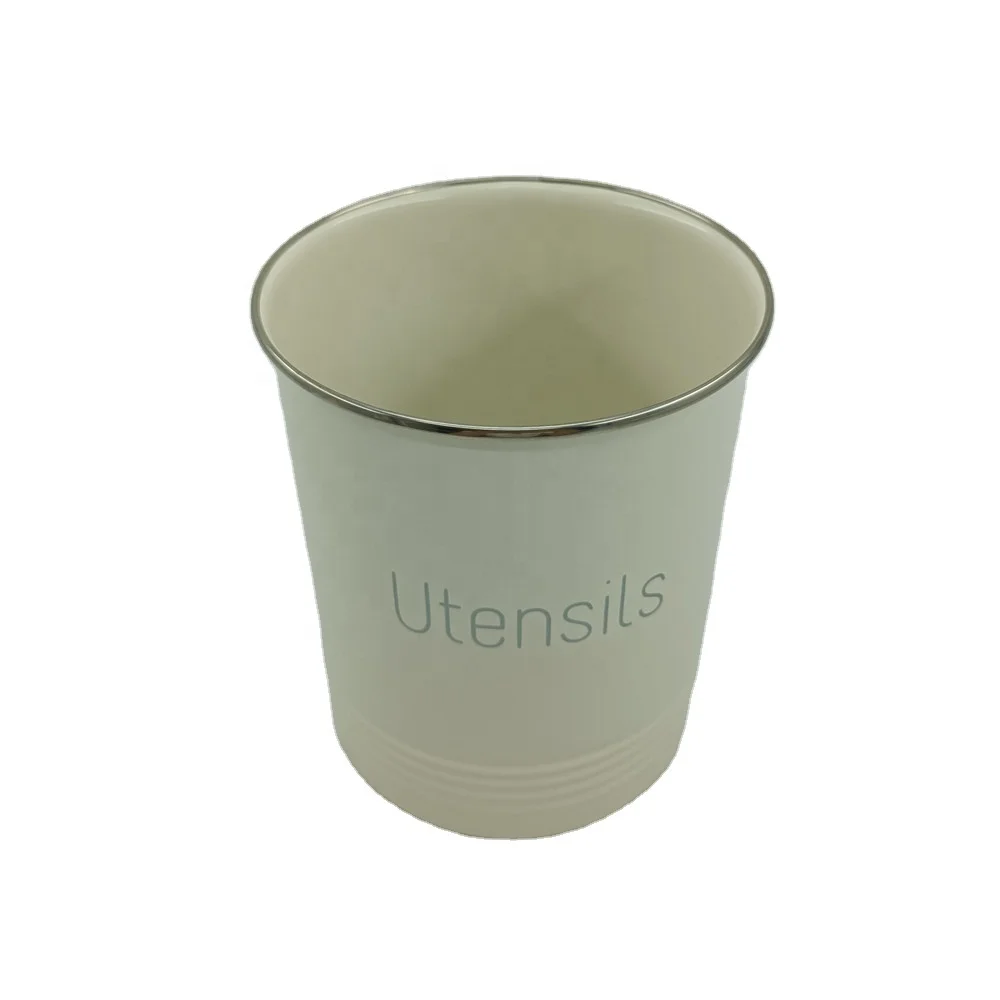 Customized Customized Retro Farmhouse Kitchen Countertop Fork Knife Utensil Caddy Metal Organizer Utensil Holder