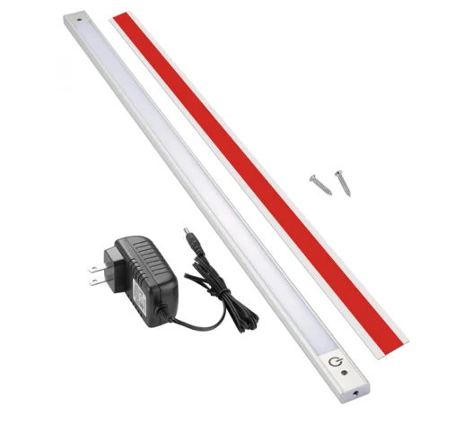 Led aluminium Rigid hard Strip Light Bar With Touch on & off  Switch for kitchen under cabinet  with PMMA opal matte cover