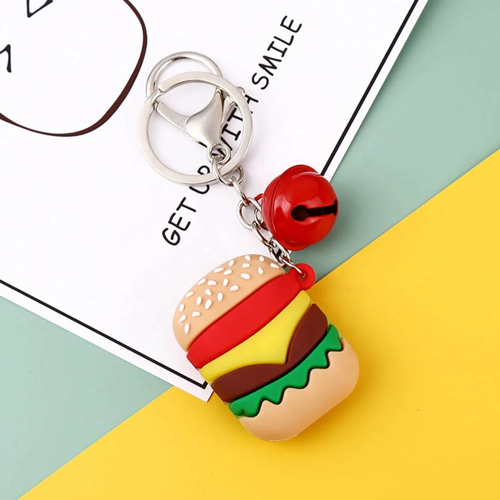 Custom Logo Personalized Soft PVC Silicone Rubber Key Ring Cartoon Animal Customized Keychain 3D