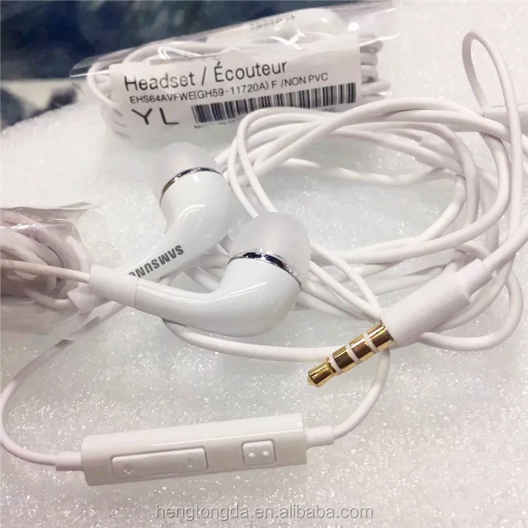 Original wholesale EHS64 Good Bass Headphones YL Wired Earbuds For Samsung Galaxy S3 S4 S5 S6 Stereo Headset