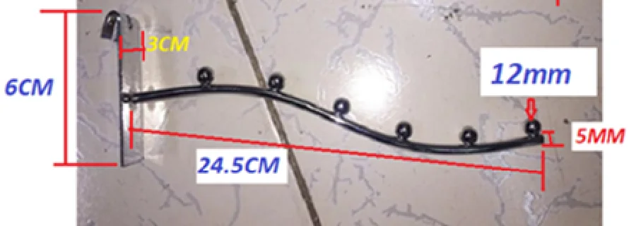 Hot sale slot plate hooks, electroplating hanger for exhibition,iron plated chrome slatwall display accessories, clavo de mallas