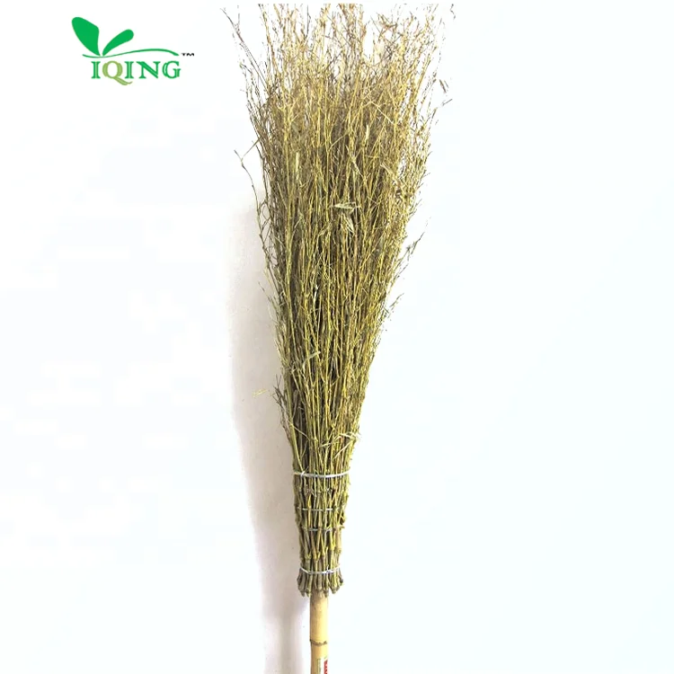 Broom suppliers provide a large number of outdoor cleaning long-handled bamboo brooms