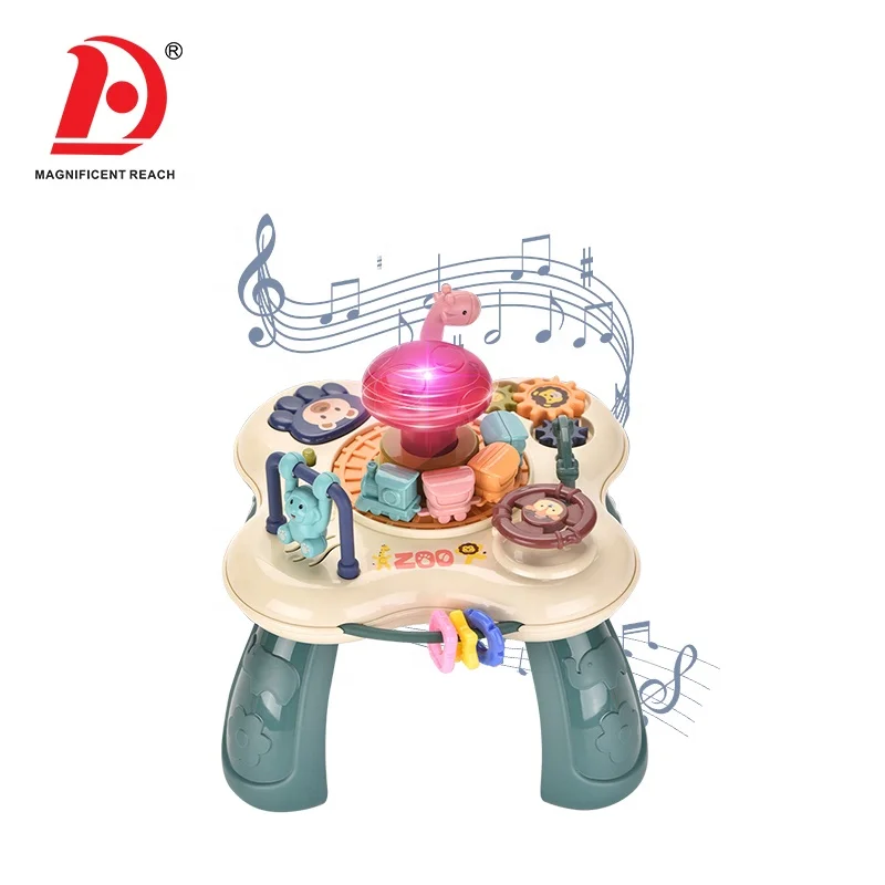 HUADA Baby Indoor Educational Activity Desk Kids Plastic Learning Mini Game Table Toy for Children