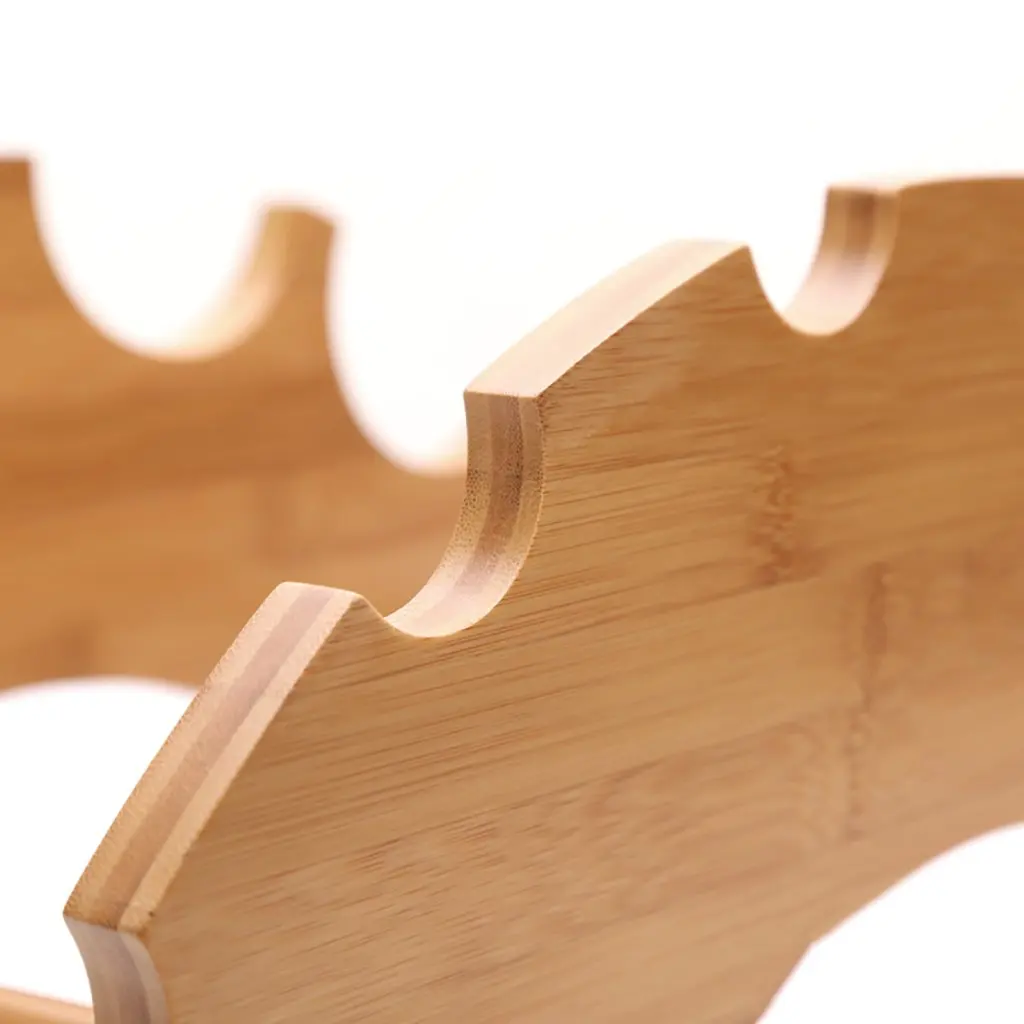 Wholesale Freestanding 6 Bottles Bamboo Wine Storage Rack Holder Wine Racks for Home Kitchen Bar Cabinets