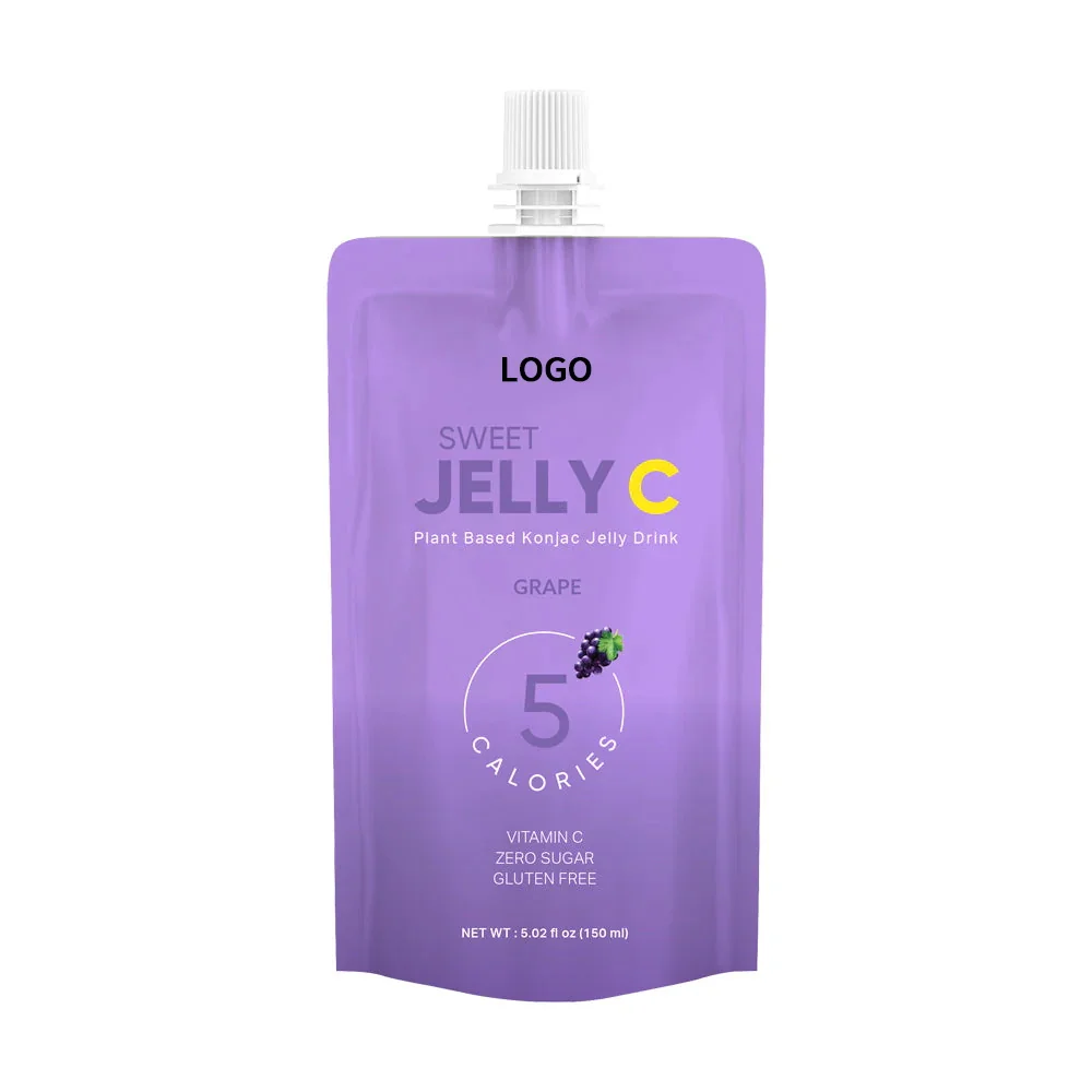 OEM ODM Vegan Sweet Jelly C Konjac Jelly Drink 0 Sugar KETO Friendly Grape Flavor Drinkable Konjac Jelly with Multi-Vitamins