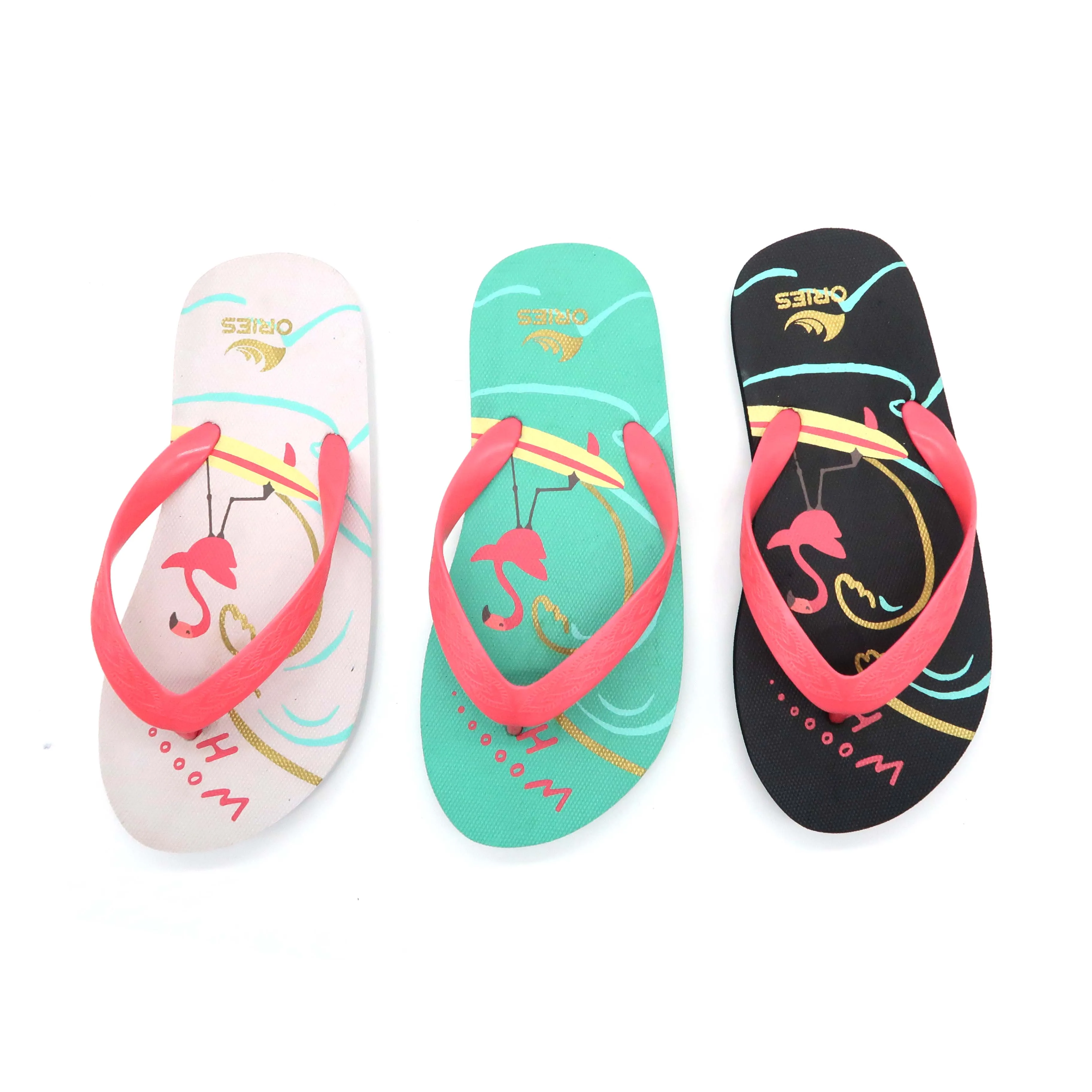 
girl summer flip flops with flamingo kids slippers 