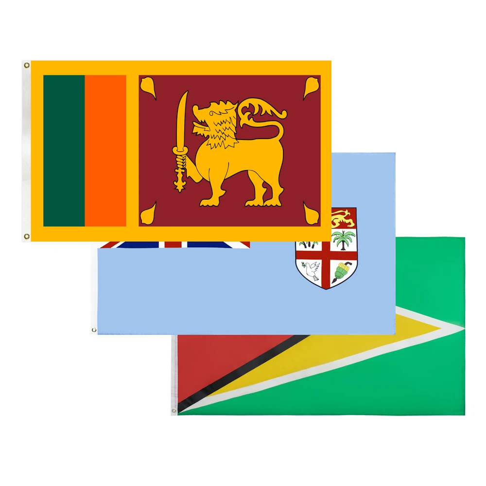 High quality stock 3*5ft polyester Ghana national country red yellow green star flag