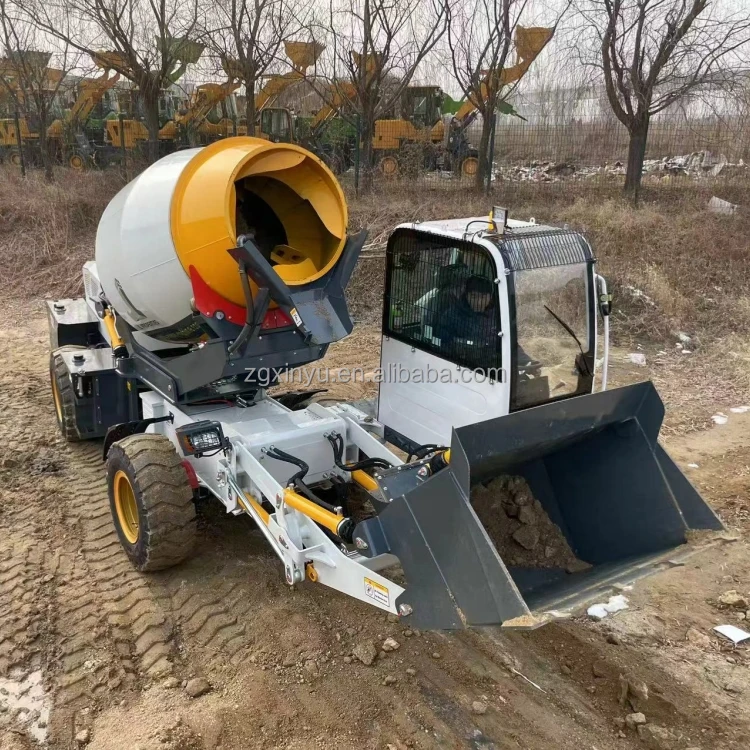 2.6CBM/Batch Self Loading Concrete Mixer Truck Diesel Driven Hydraulic Small Concrete Mixer For Concrete Construction