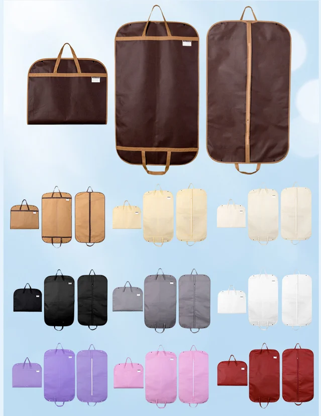 Wholesale Custom Non-Woven Travel Clothes Cove Garment Bags Suit Storage Bag Dusty Bag for Hanging Clothes