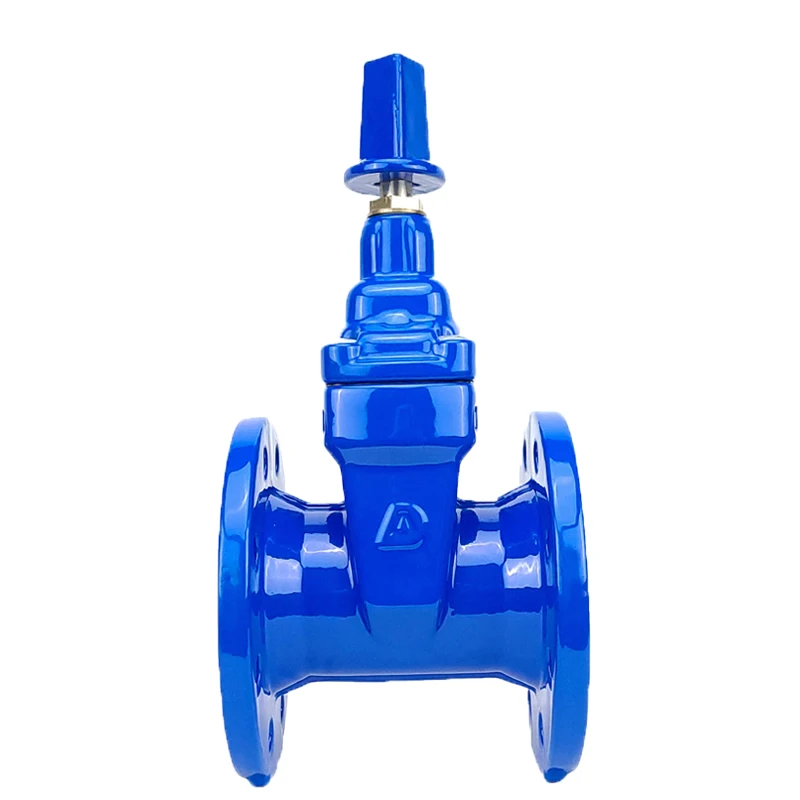 Flanged gate valve with rubberized wedge guillotine mechanical gate valve with nut head DN500
