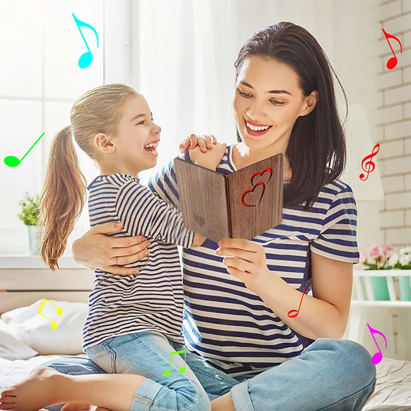 New Design Best Wishes Message Card With Heart Customize Greetings Card With Sound Audio Wish Card