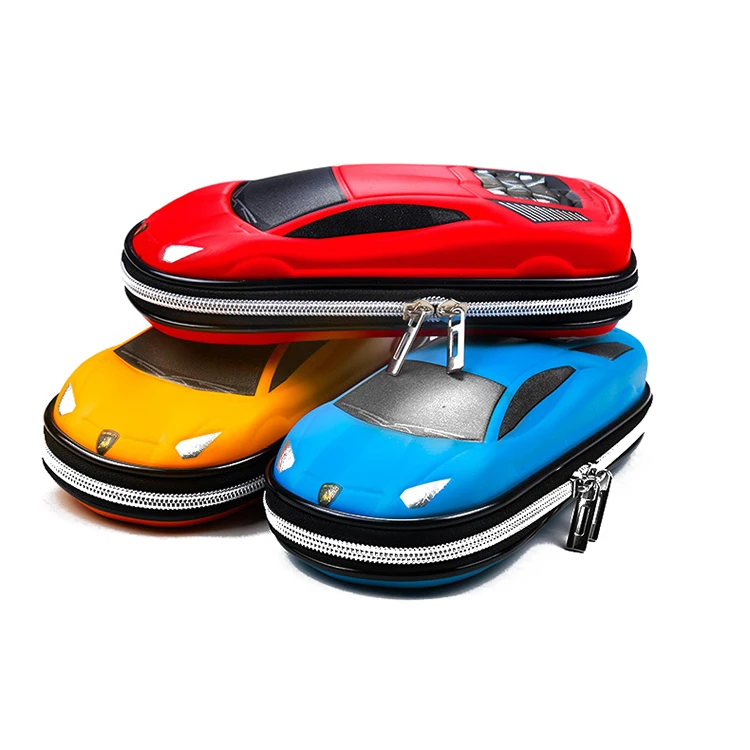 Car EVA Pen Pouch Stationery Box Anti-Shock Cartoon Zipper Storage Bag Pencil Case Gift