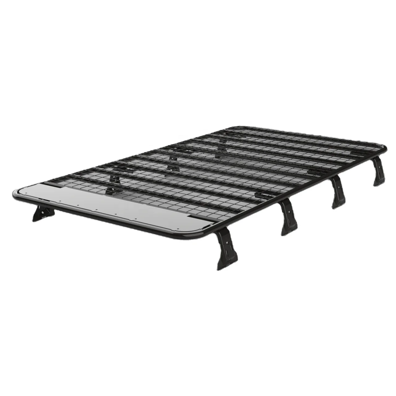 
4x4 Vehicle Cargo Basket Luggage Aluminum Steel Rain Gutter Mount Offroad Roof Rack for LR Defender 90 110 