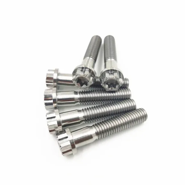 M6 M8 M10 M12 Gr5 Titanium Drilled Flange Bolt for Motorcycle