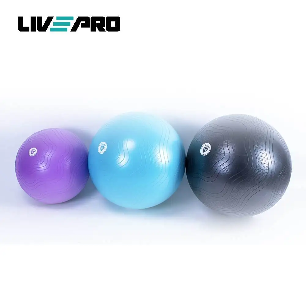 Customized Exercise Custom Logo Colorful Big Pilates Yoga Ball 75cm With Pump