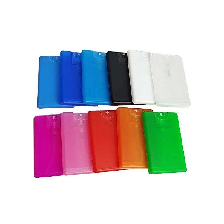 Empty Pocket Perfume Bottle 20ml Credit Card Spray Plastic Bottle Square Flat Shape Water Misty Sprayer Wholesale Price Stock