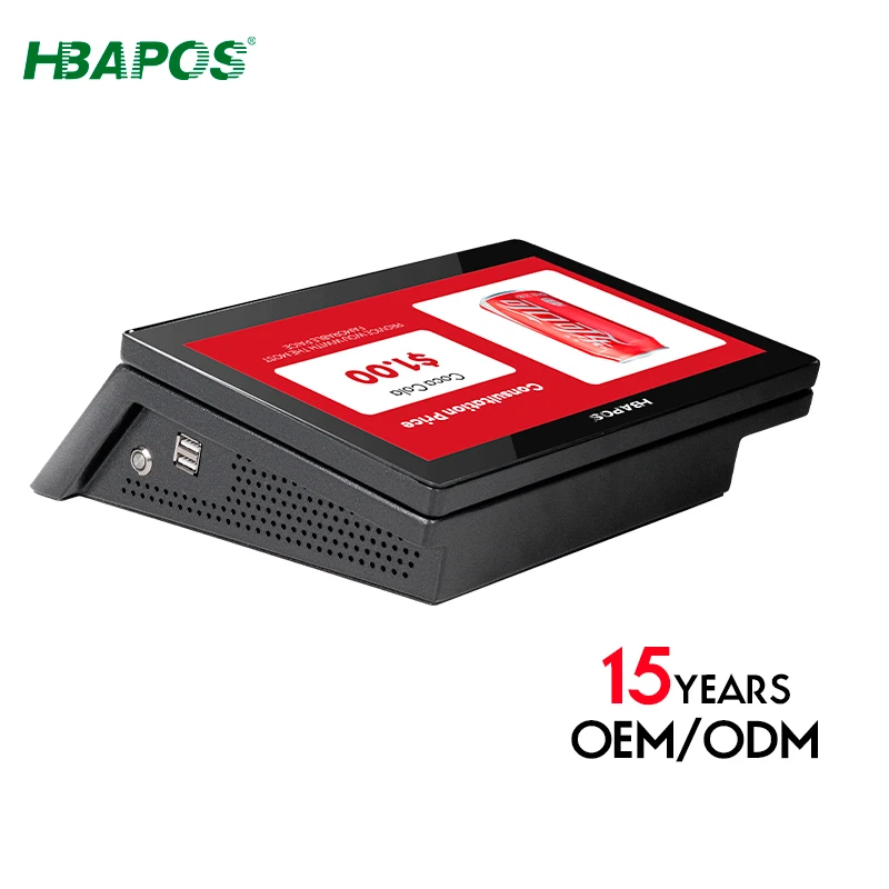 HBAPOS New Design 11.6inch Touch Screen Price Checker Machine with Barcode Scanner All in One Pos