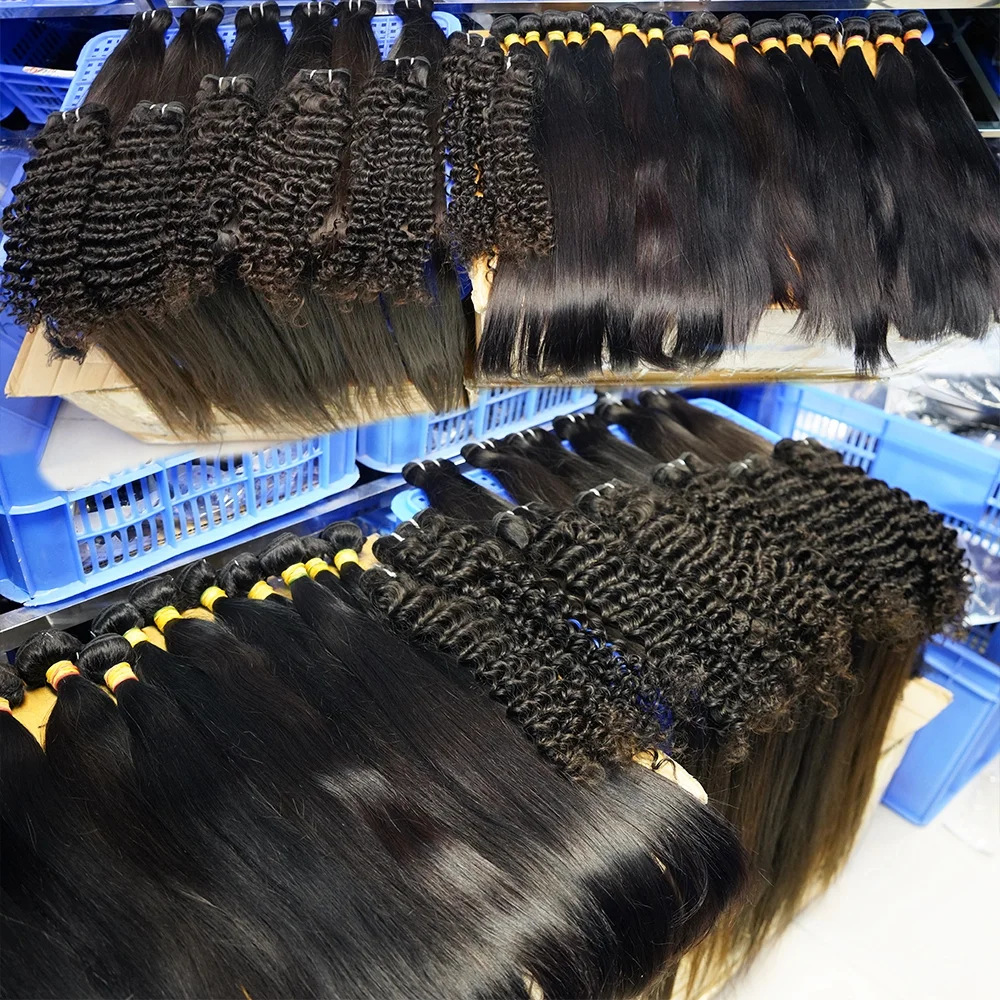 12A Grade High Quality Double Drawn Raw Virgin Cuticle Aligned Human Hair Bundles, Bundles Straight Virgin Brazilian Hair