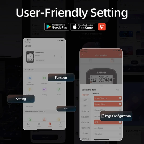 BSC200 iGPSPORT New Model BSC200 Bicycle Computer GPS BLE ANT+ Bicycle Speedometer Route Navigation Cycling Computer
