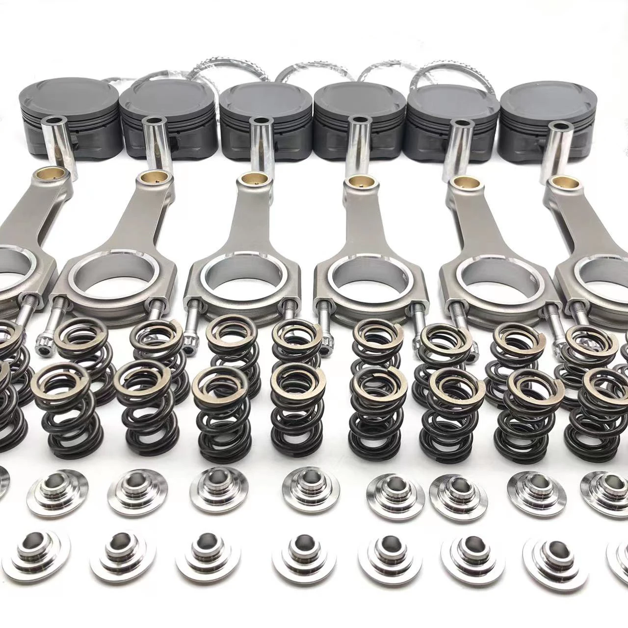 M104 Forged Piston Forged Connecting Rods Dual Valve Spring and Titanium Retainer kit For Mercedes Benz M104 3.2L 90.05mm 143mm