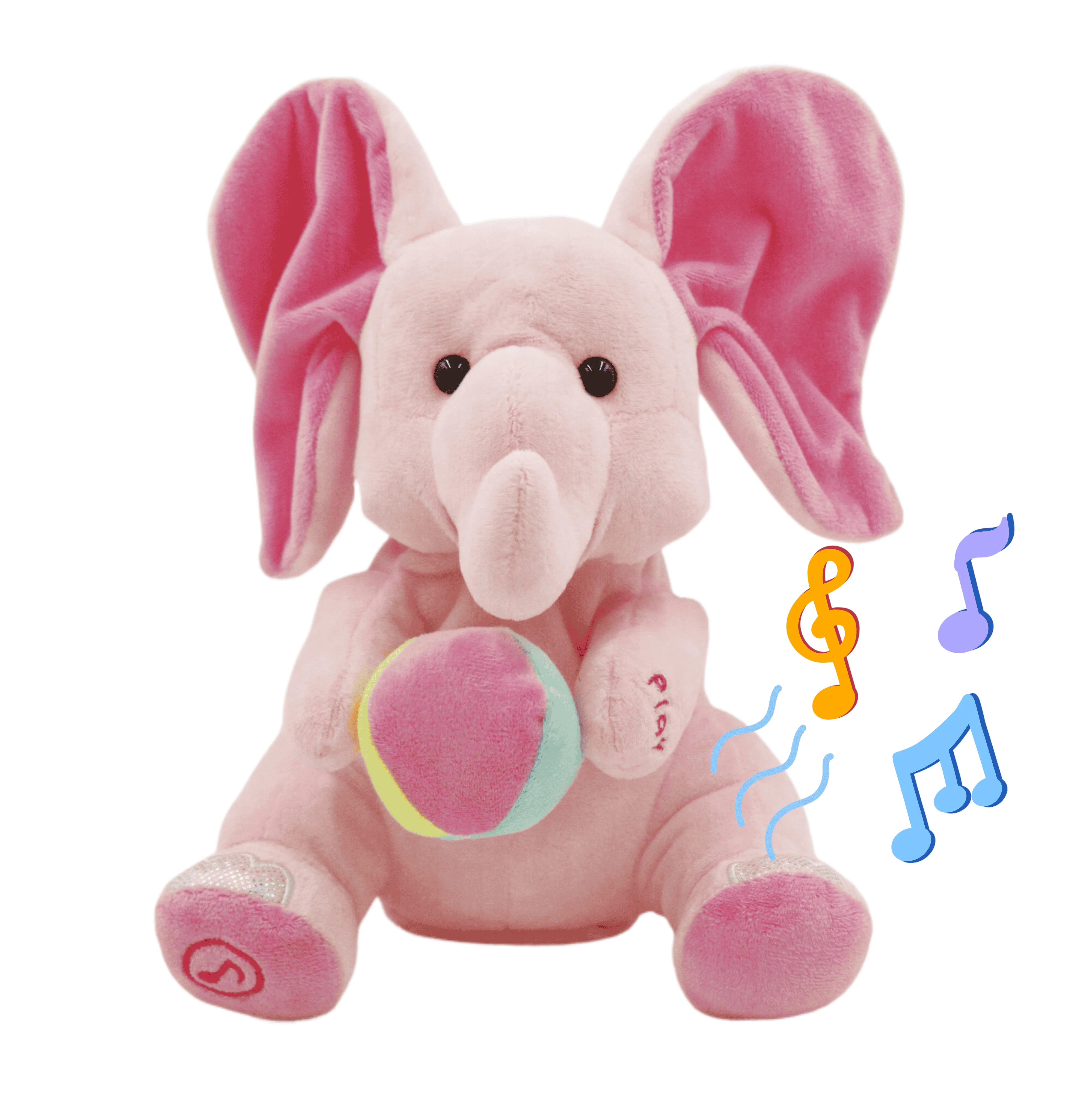 Popular Products 2024 adorkable soft Interactive function record Elephant music talking toys stuff toys electronic plush toy