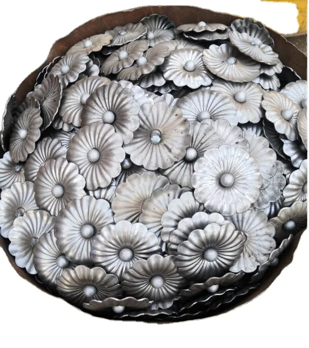 Stamping Leaves Stamping Flowers Decorative Wrought Iron Component  for Wrought Iron Gate or wrought iron railings