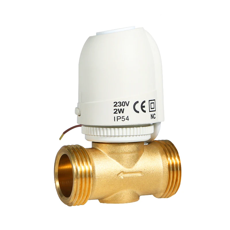 Factory Director Price DN20 DN25 2 Way Brass Motorized Fan Coil Valve With Actuator