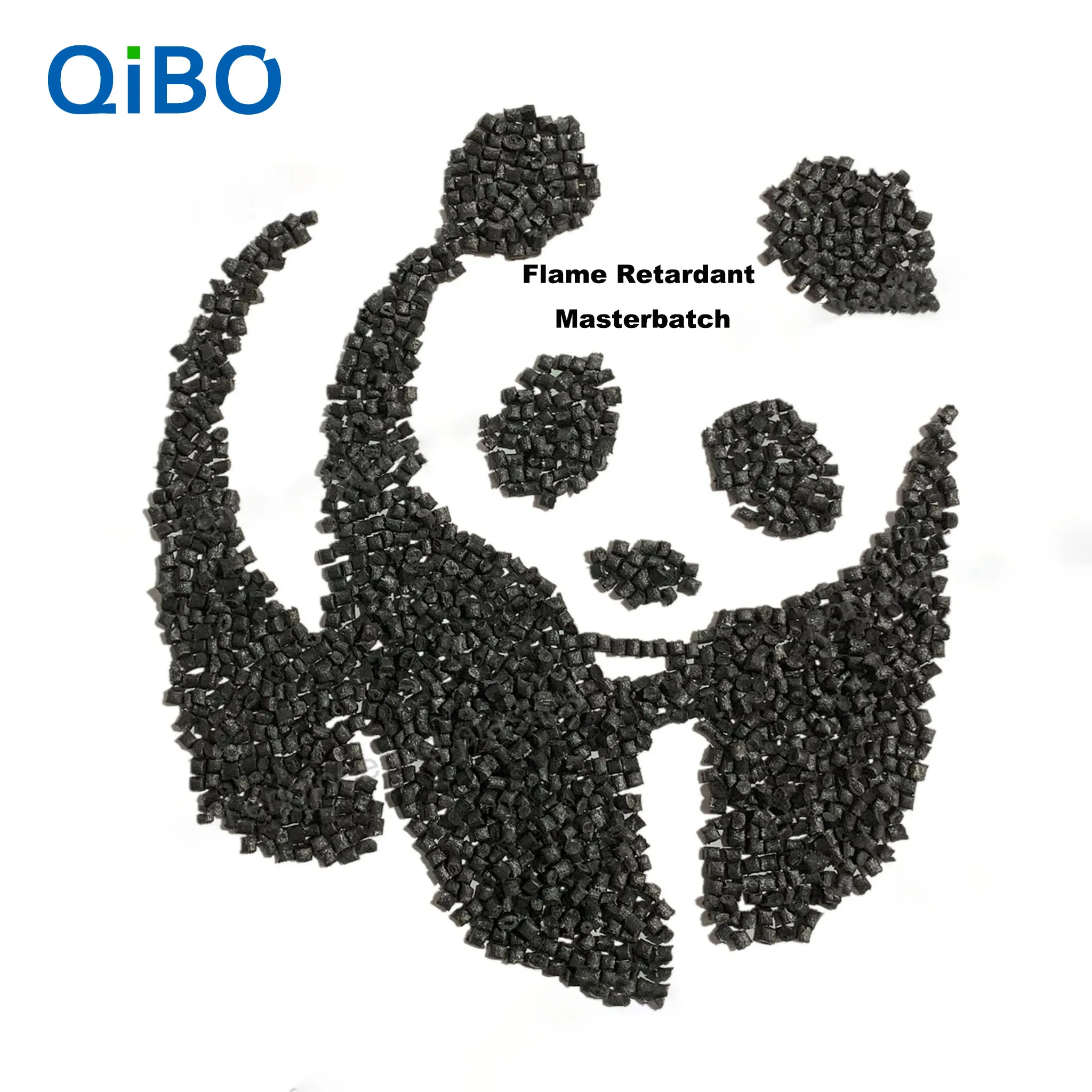 Qibo P03 Factory pp Harness Corrugated Tube Black Bellows pp granule UL94 V0  PP  Flame Retardant Masterbatch filler pellet