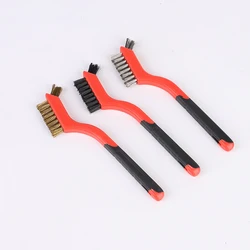 Hot sale fashion popular steel brass polishing detail metal rust clean copper wire brush stainless steel wire brush set