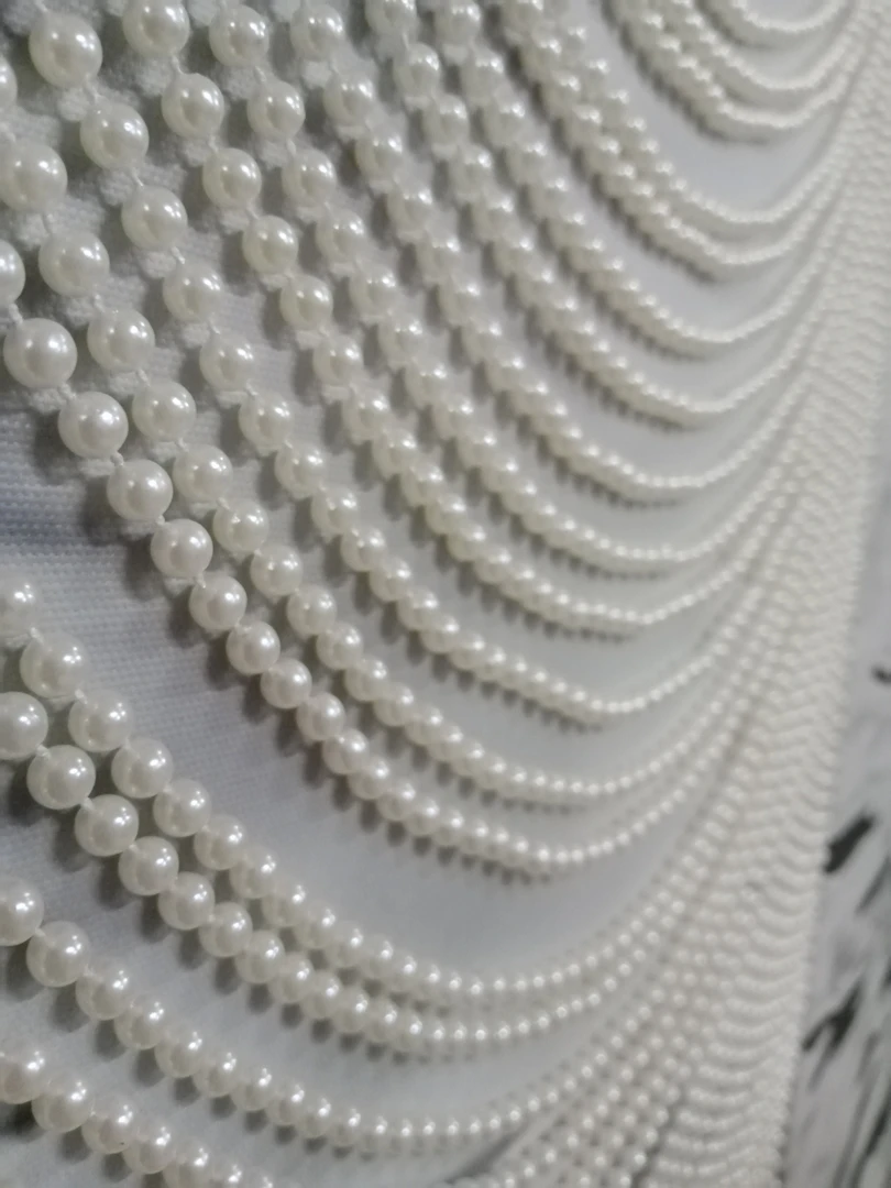 Wholesale Modern Wave Wall Art Luxury Handmade Pearl Design on the sea wall art for Home Decor