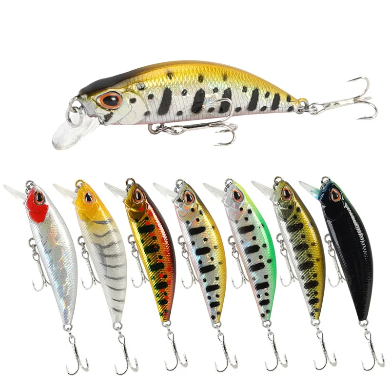 Factory Supply Wholesale 5g 50mm Minnow Fishing Lure Bait Hard Minnow With Strong Treble Hooks